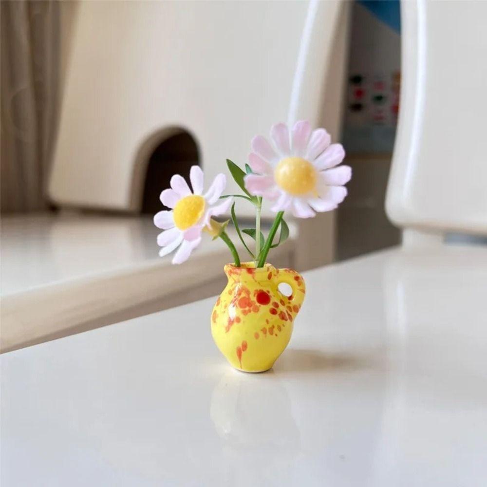8 Buc Vaze din Rășină Autocolante de Frigider DIY Mini Vaze pentru Plante Magneți de Frigider Creativi Decor Frigider