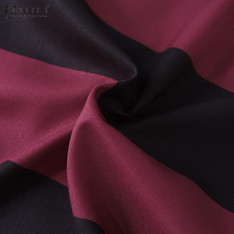 ZANZEA Dámská letní tílka bez rukávů s klopou a pruhy