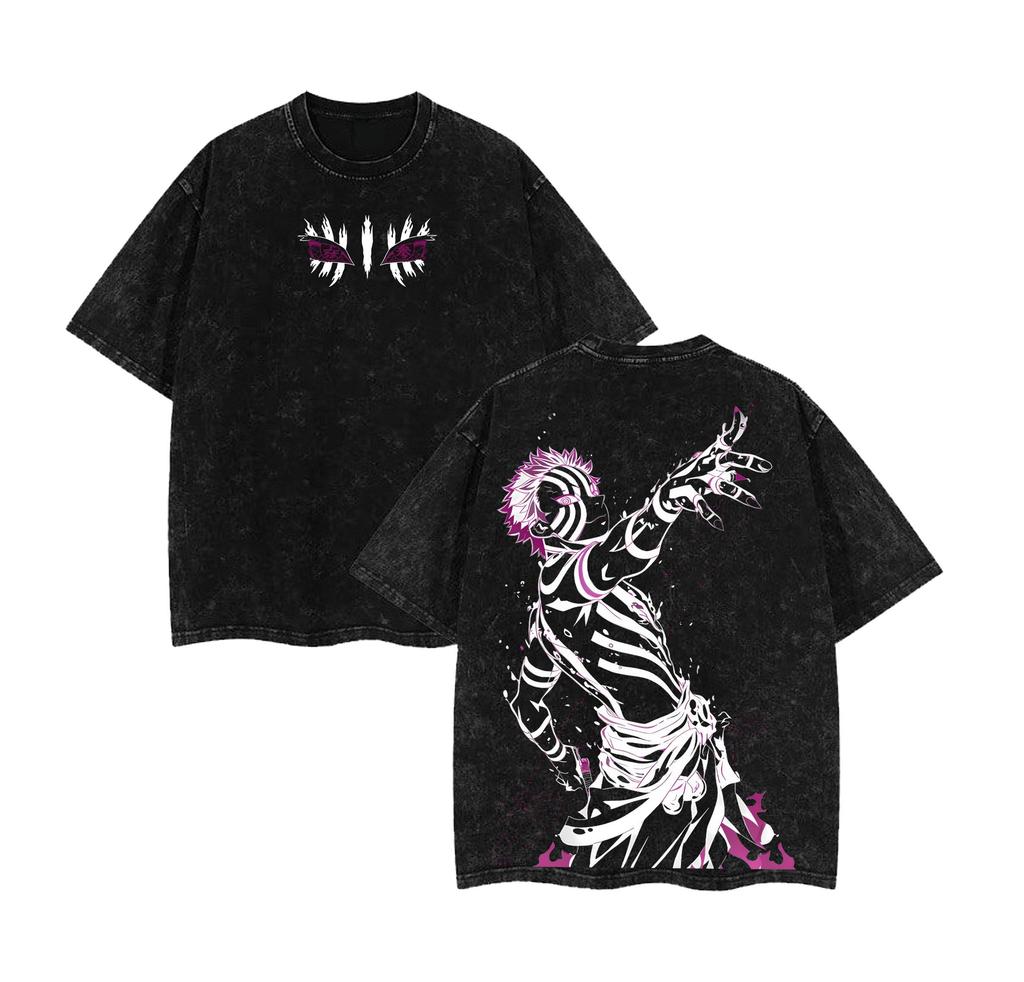 Ghost Slayer Blade Loose Casual Top YK Style for Unisex and Women Unisexga Enthusiasts YK Washed Unisex Tshirt