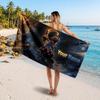 Asciugamano da Spiaggia Personalizzato Lamine Yamal, Stampa Testo Nome Personalizzato, Asciugamano Morbido ad Asciugatura Rapida con Logo Calcio, Regalo per le Vacanze