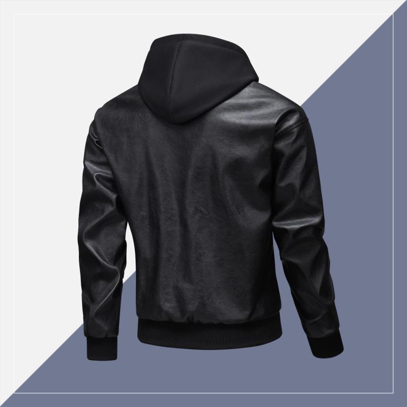 Winter New Leather Men's Loose and Handsome Motorcycle Suit Casual Collar Leather Jacket Joker Coat Men's Style