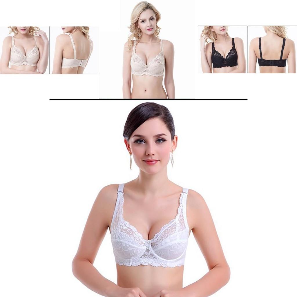 Eleganter Damen-Vollschalen-BH in Übergröße mit Spitze und verstellbaren Trägern