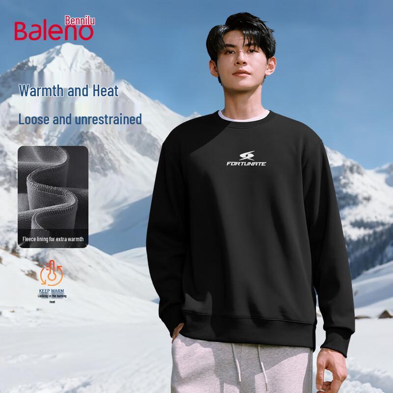 Baleno Men's Winter Heavyweight Fleece Lined Round Neck Sweatshirt