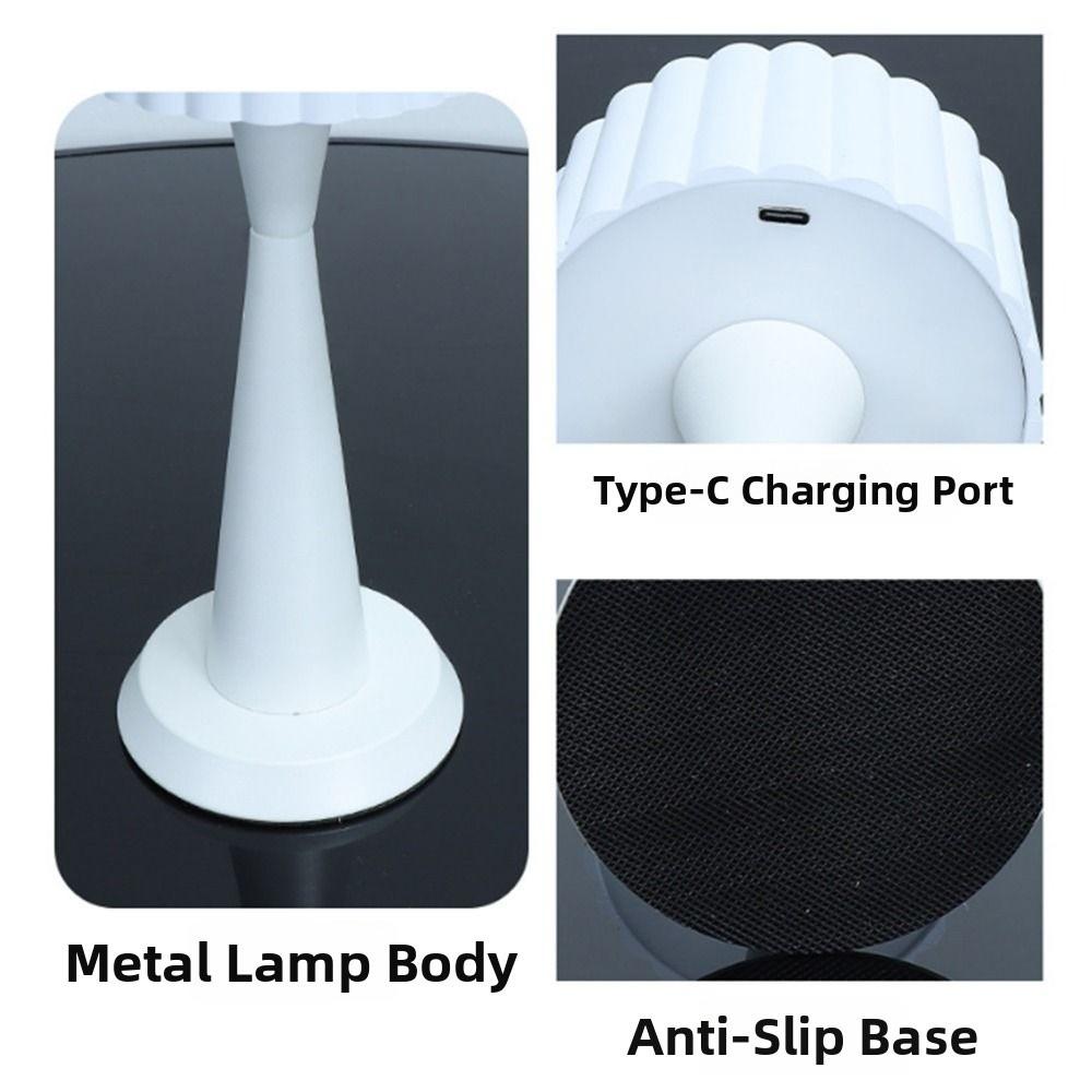 3 Colors Retro Table Lamp Cordless Dimmable Touch Desk Lamp Mood Lighting Wireless Lighting Bedside Ambient Light