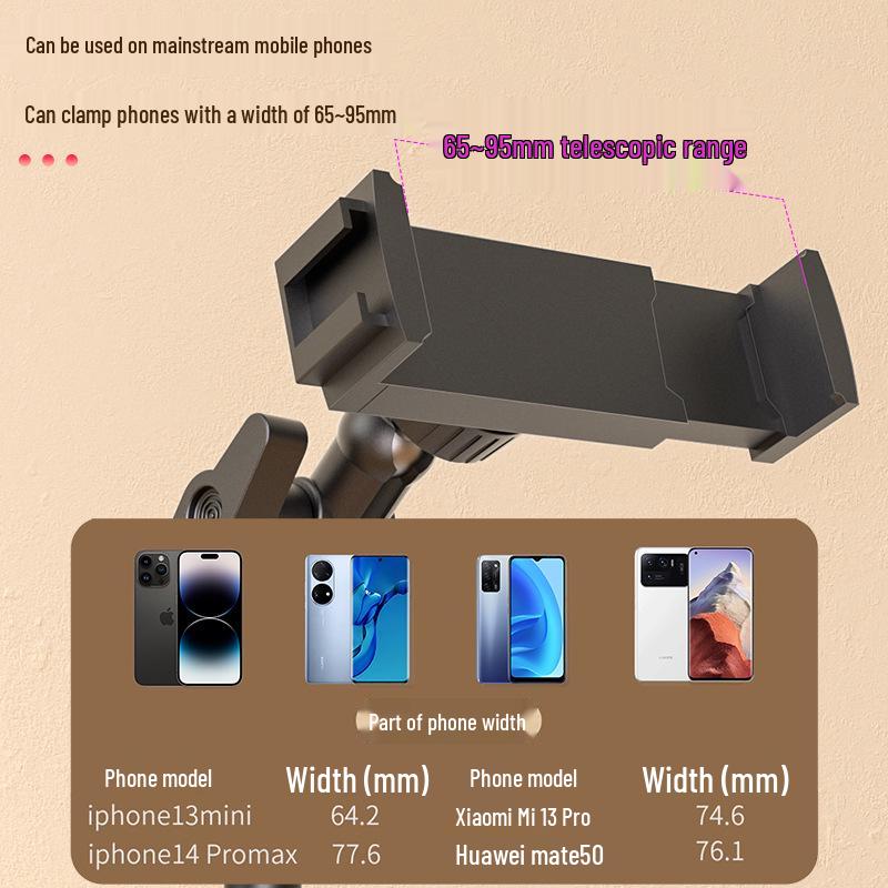Desktop Phone Holder for Live Streaming, Food Photography, and Video Recording