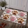 Soft plush cat claw print pad, pink and brown claw design