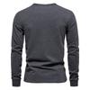 TrendHub 100% Cotton Long Sleeve Men's T-shirt Solid Color Letter Print Casual T Shirts for Men New Spring Tops Tee Men Clothing