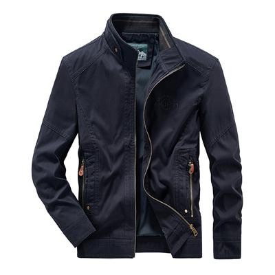 Autumn New Middle-aged Men's Jacket Tooling Jacket Zipper Long-sleeved Top Casual Men's Clothing