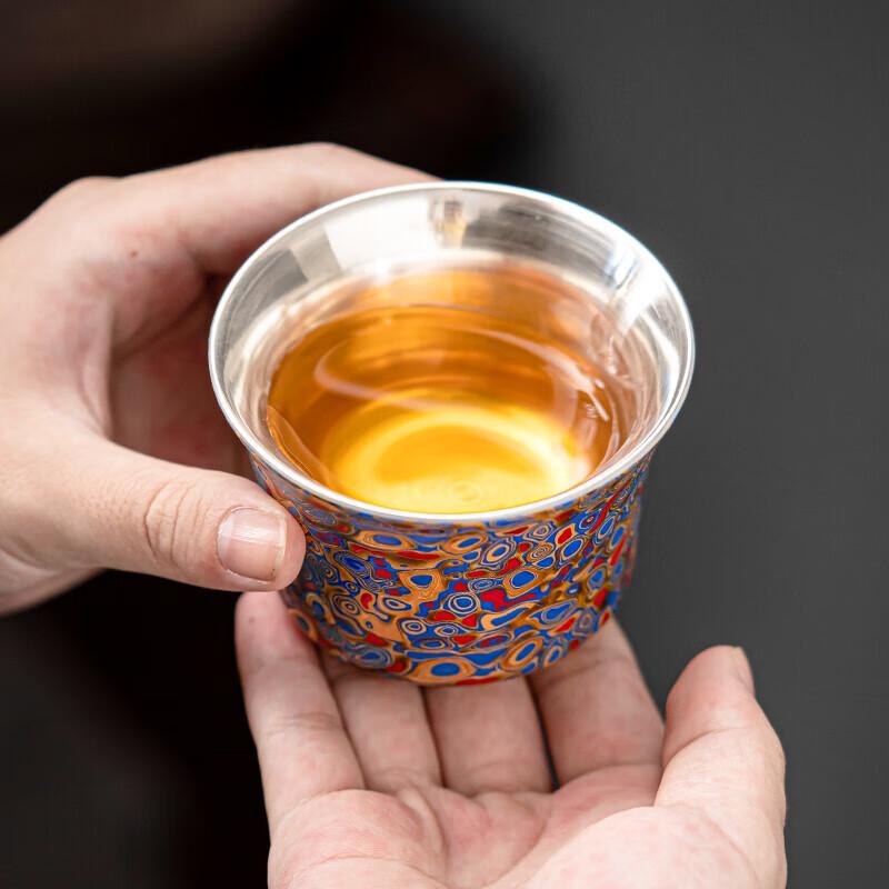 Sushic Guochao Ceramic Gilt Silver Teacup