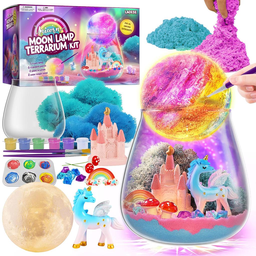 Terrarium Drawable Moon Drawing Making Handmade Craft Independent Study Miniature Elementary School Gift Kit, Lamp, Kit, Toy, Kit, Kit, Kit, Kit,