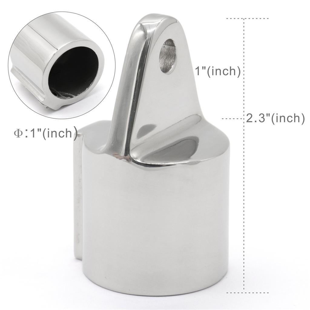 316 Stainless Steel Stainless Boat Bimini Top Cap Eye End 1" 25mm Marine Hardware Boat Parts Accessories