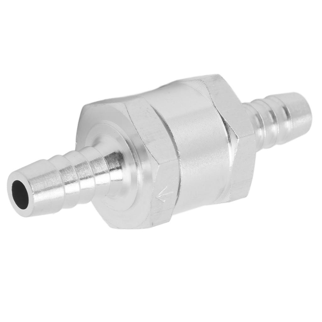 Non Return One Way Check Valve Aluminum Alloy Universal for Fuel Gasoline Oil Petrol Diesel Water8mm 0.32in