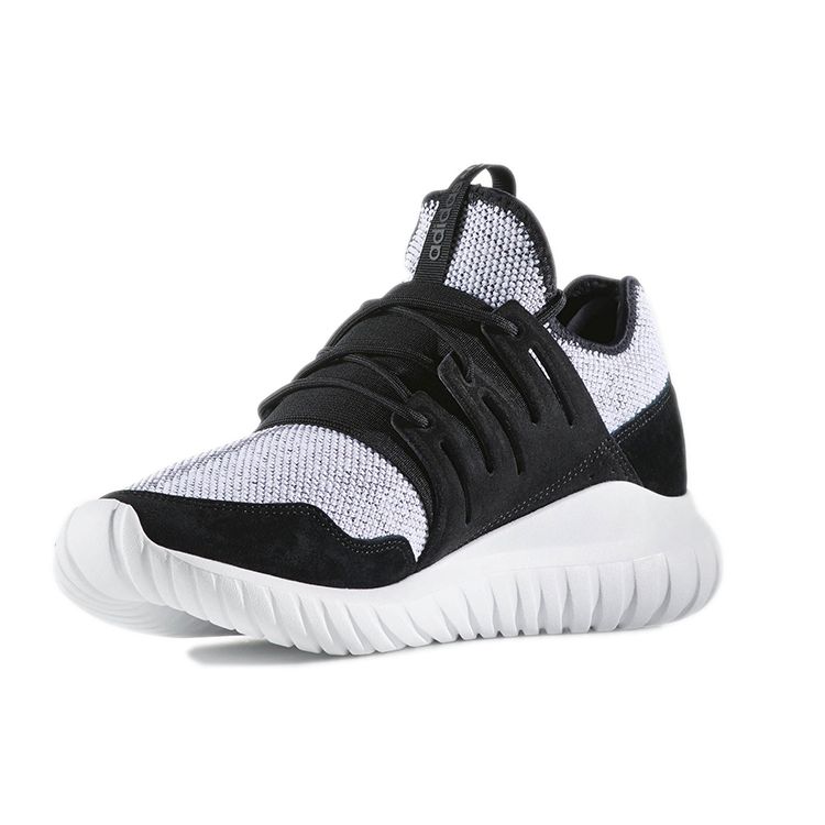 Adidas Tubular Radial Black Unisex Sneakers White CQ1410