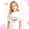 Cherry Print Short Sleeve T-shirt for Boys & Girls - Summer Round Neck Top