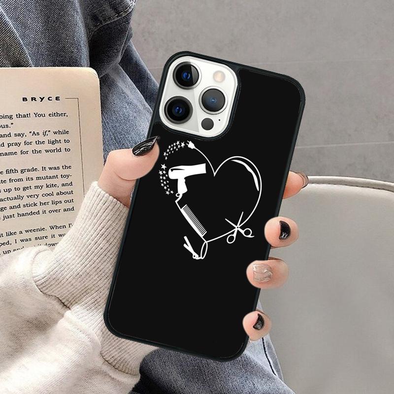 Hair Stylist Hairdresser Phone Case for iPhone 17 Air 16 16e 15 Plus for Apple 13 11 12 14 Pro Max Cover coque Shell
