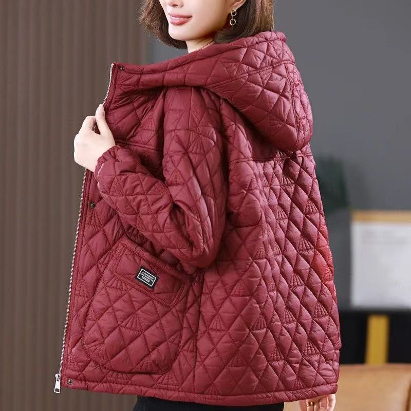 

Зимняя куртка средней длины с утеплителем, стеганое пальто, женская новая большого размера, свободная, повседневная, теплая, короткая куртка с небольшим утеплителем 3XL 145-80kg