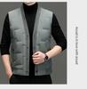 Men's Lightweight V-Neck Down Vest - Warm, Trendy, Plus Size Sleeveless Outerwear for Fall & Winter