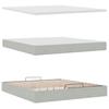 Ottoman Bed with Mattress Light Grey 180x200 cm Velvet