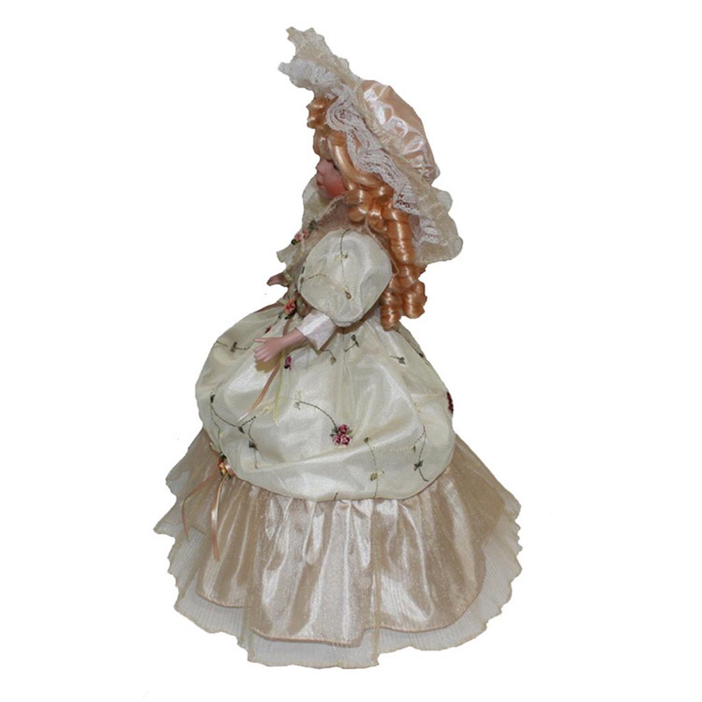 Elegant Ceramic Doll Victorian Porcelain Doll Room Decors Kids Gift
