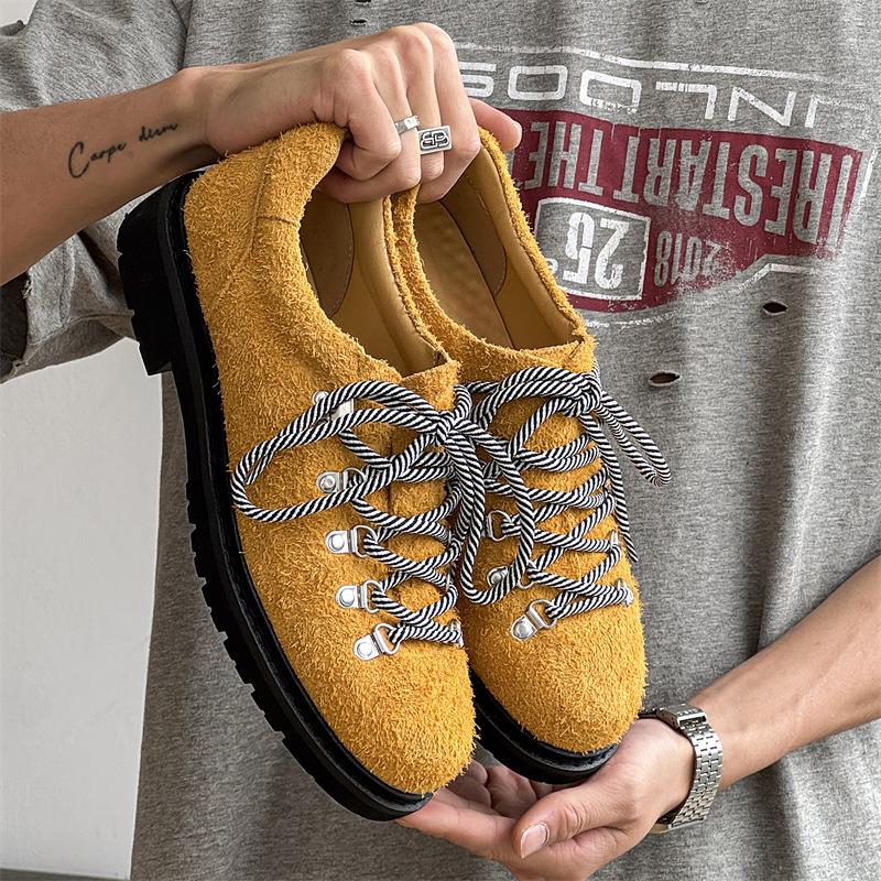 

2025 новий тренд взуття для хайкінгу для пар, універсальні туфлі дербі на платформі, внутрішнє збільшення висоти, кеди 66593-77593-J 46