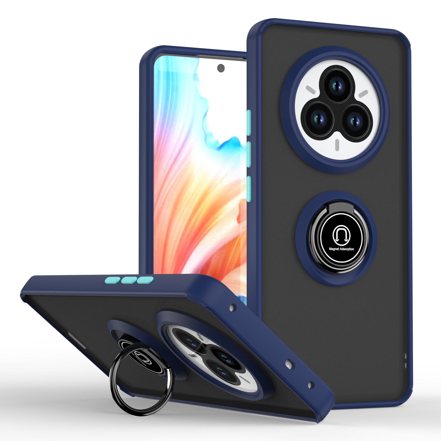 

Чехол Armor Matte для Realme 14 Pro 5G Realme 14 Pro+ Plus, чехол-кольцо, магнитная подставка, держатель, противоударный чехол, Fundas Realme 14 Pro Plus темно-синий