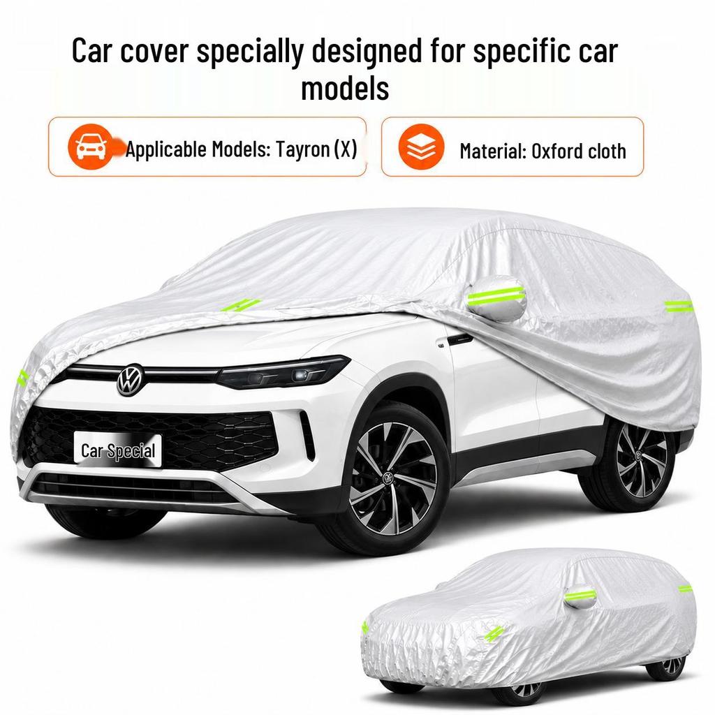 Tayron X Car Cover: Waterproof, Heat-Insulating, All-Season Sunshade In Oxford Cloth