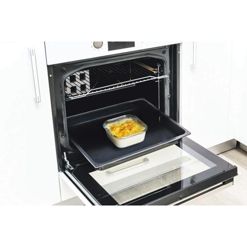 Kakusee HO-05 Home Meal - Heat-Resistant Glass Storage Container with Steam Valve, Rectangular, 1000ml, Clear