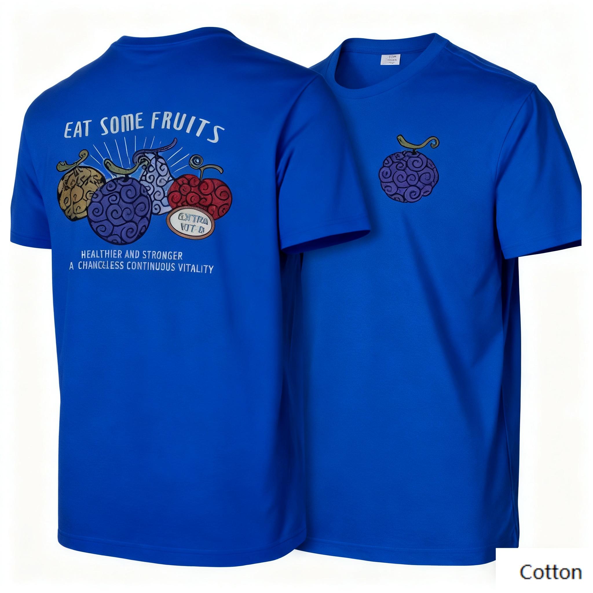 

Crew Neck T - Shirt for Healthy Casual - Fruit Enthusiasts with Eye - Catching Fruit Print Classic Print New Arrival Tee S-4XL 4XL