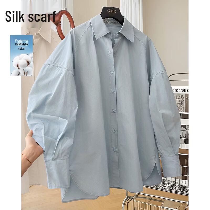 

Sibaisha Women s Loose Fit Lapel Long Sleeve Shirt XL