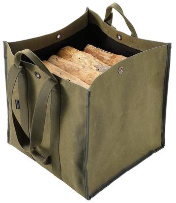 CAMPING MOON BC-400 Canvas Outdoor Bag, Large, Firewood Bag, Camping Bag, Log Carry, Khaki