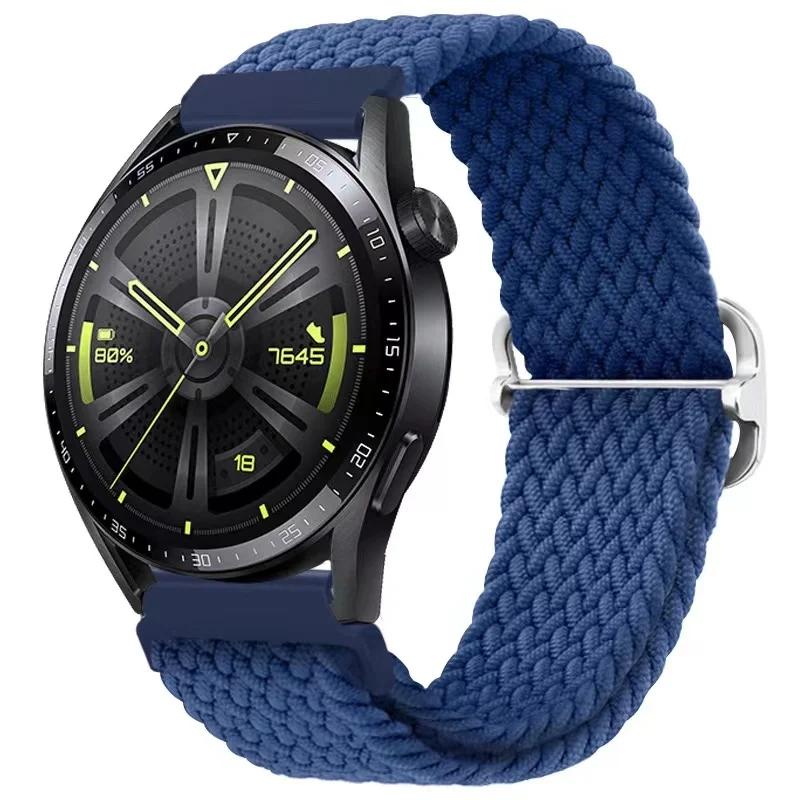 20mm Braided Solo Loop Strap for Samsung Galaxy Watch 6/5/4 44mm 40mm/Classic 47mm 43mm 46mm42mm Nylon Bracelet Watch 5 Pro 45mm
