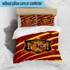 3pcs Spain's Royal Emblem Printed Bedding Set Duvet Cover Closure Includes 1 Duvet Cover & 2 Pillowcases Bedding Sets Home Decor Gifts