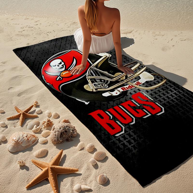 Buccaneers Team Spirit Microfiber Beach Towel, Lightweight And Quick-Dry, for Summer Travel, Beach Essential, Swimming Pool