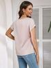 2025 Women's Summer Glossy Solid Color Short Sleeve Loose T-shirt