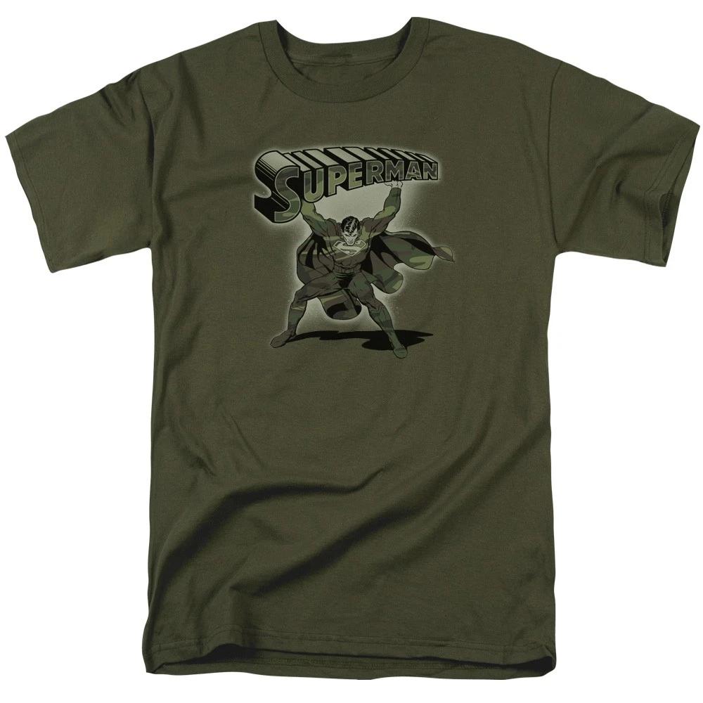DC Comics - Superman - Camo Logo - Unisex Short Sleeve Children s T-shirt - Green 160