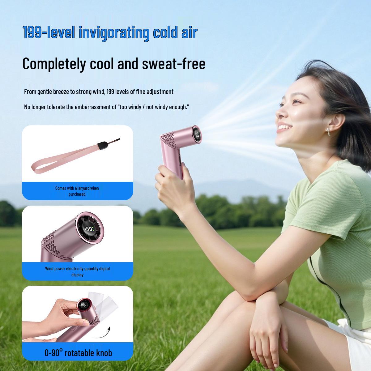 Diamond Handheld Mini Electric Fan: Portable Outdoor Travel Fan