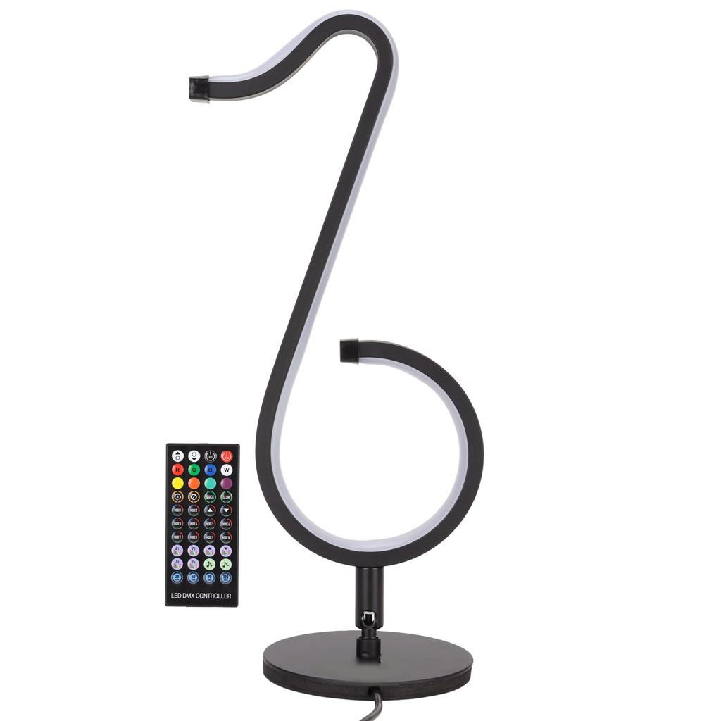 Musical Note Table Lamp Intelligent Control 180 Degree Rotation RGB Cool Desk Lamps for Living Room Bedroom Bedside