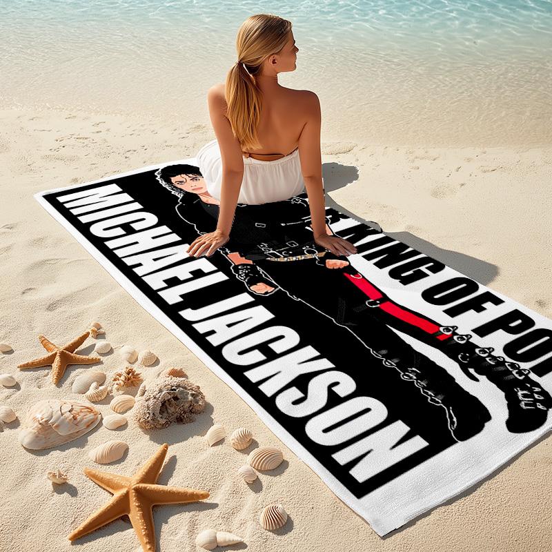 Amerikanische Musik Rock Michael Joseph Jackson Strandtuch Outdoor Camping Urlaub Schwimmen Strandtuch Outdoor Saugfähiges Badetuch Y8