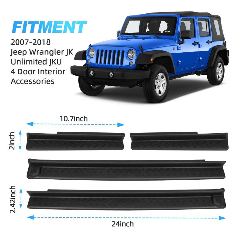 Wrangler JK JKU 4 Portas Proteção Interior Pedais Soleira