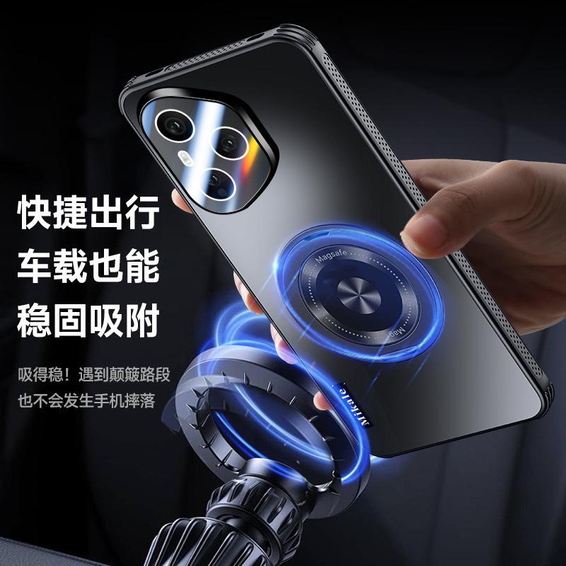 Applicable to the new Honor 111 mobile phone case Pro magnetic matte lens all-inclusive with bracket, heat dissipation and anti-drop  cover.