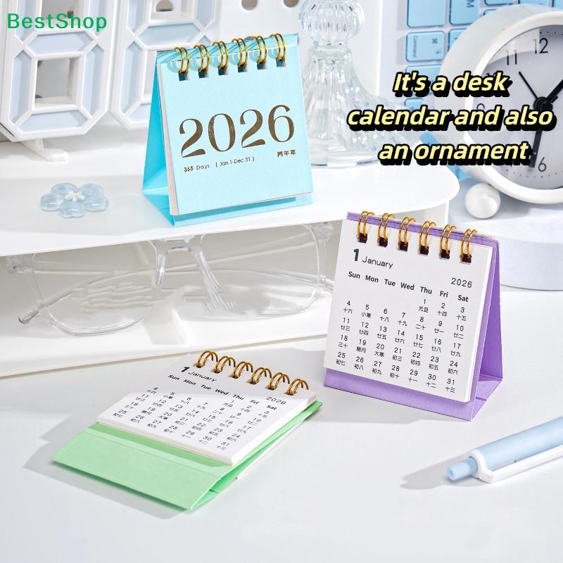 Cute Colorful Desktop Calendar - Small 2026 Planner for Daily Scheduling & Decor