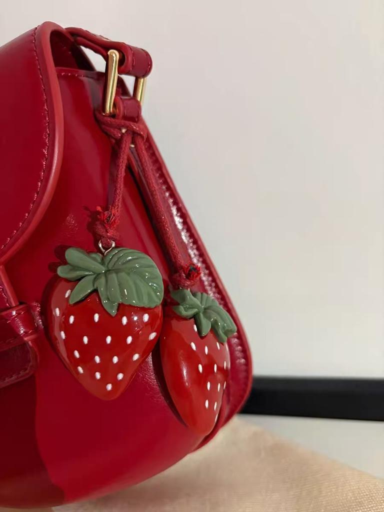 Nanfeng Versatile Trendy Strawberry Mobile Phone Bag Girl 2025 New Trendy Girl Super Hot Exquisite Red Crossbody Bag Girl