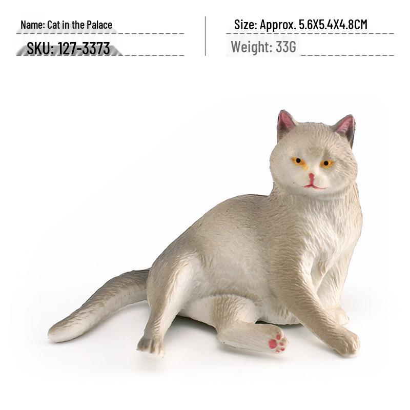 Cross-Border Mini Pet Cat Simulation Model: Orange, Fat, British Shorthair, Farm Cats Decoration Ornament