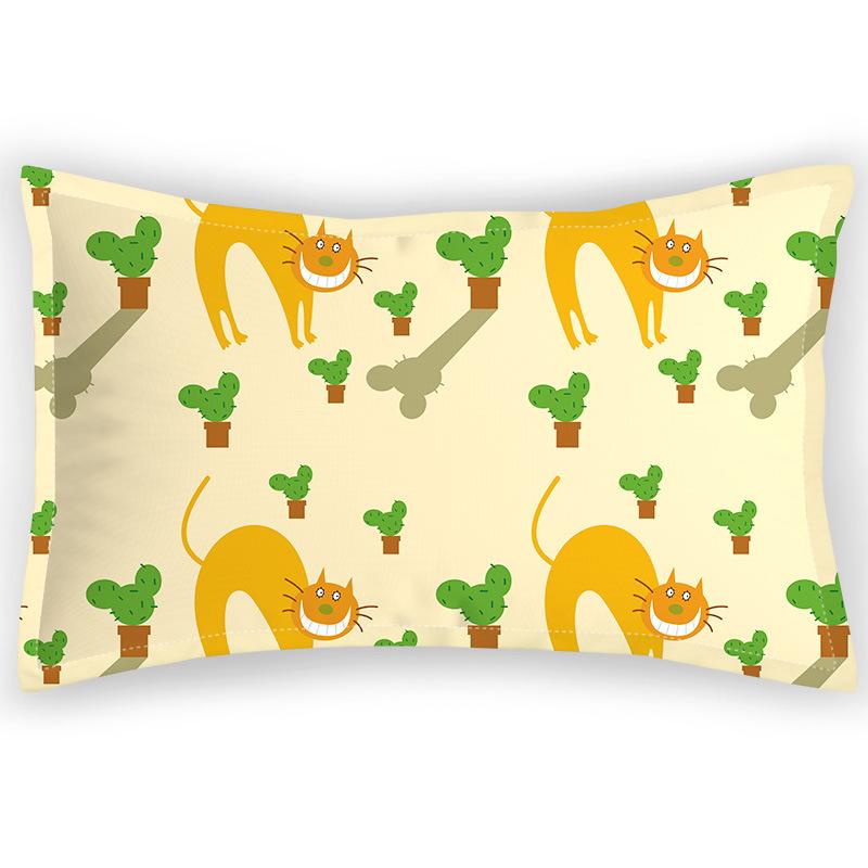 Digital Printing Pillowcase, Romantic Pastoral Satin Single Pillowcase, Summer Floral Pattern Velvet Bedding Pillowcase