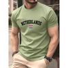 Printed Men's T-shirt Summer Oversized Round Neck Top