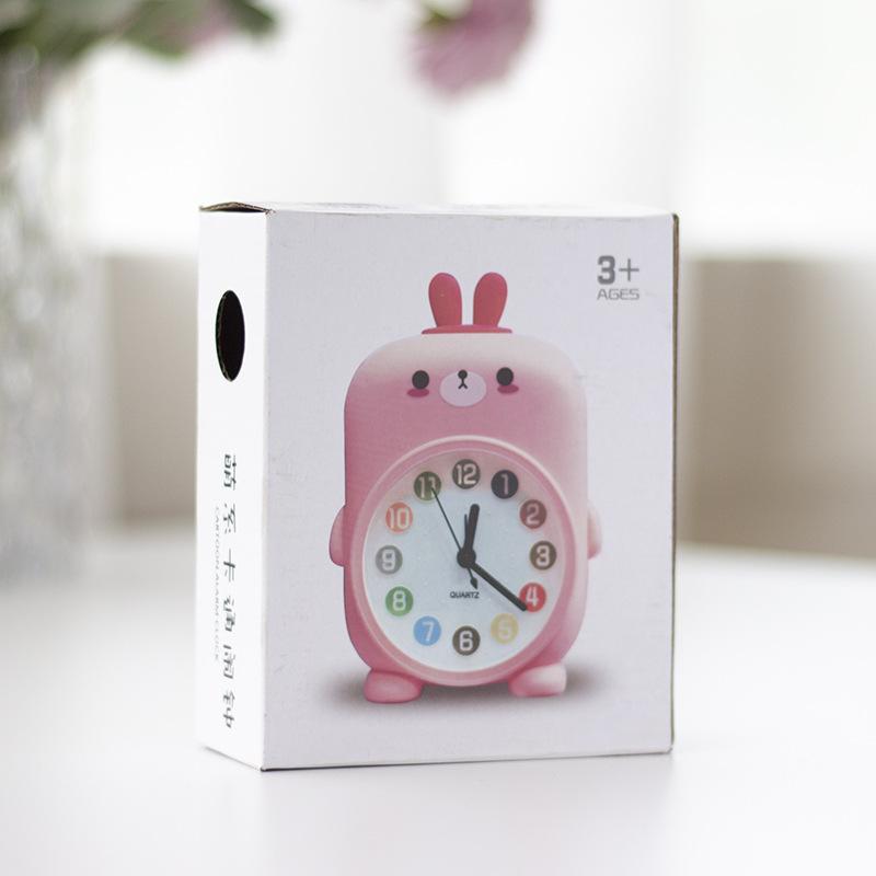 Creative Cartoon Alarm Clock Cute Pet Animal Alarm Clock Desktop Clock Cute Children Student Wake Up Electronic Alarm Clock