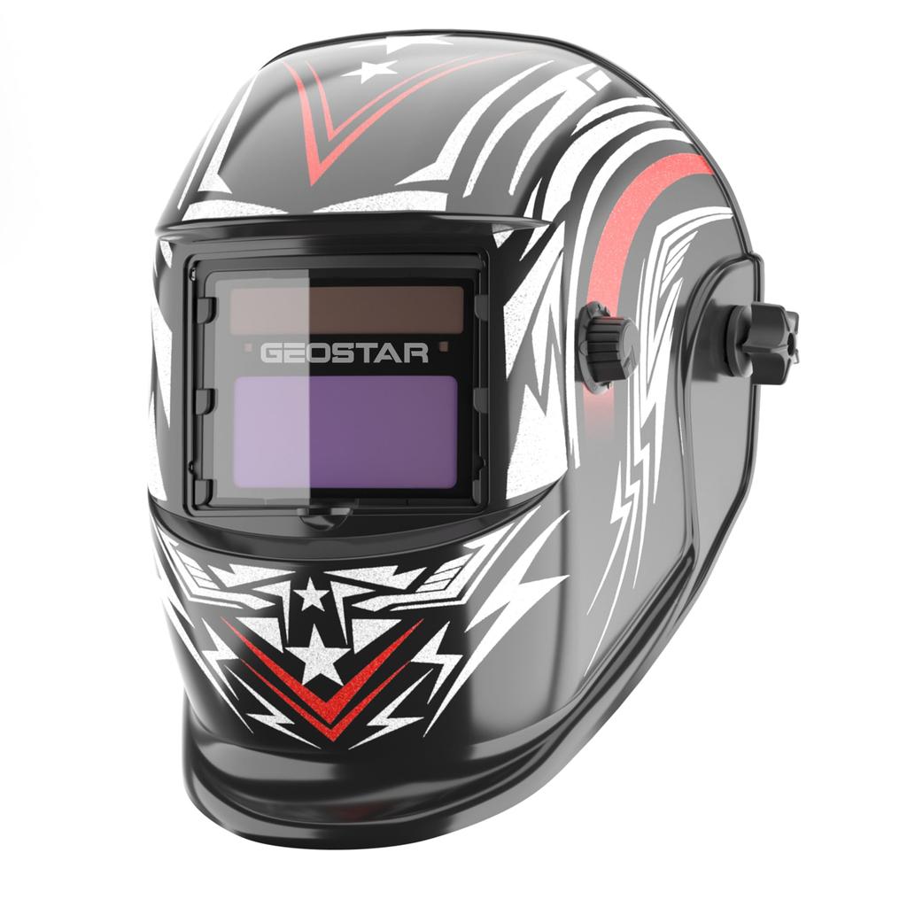 GEOSTAR Welding Helmet New LCD Welding Helmet for and ARC Solar Replaceable Shows True Colors Auto-Shading [2025 Model] Solar-Powered,