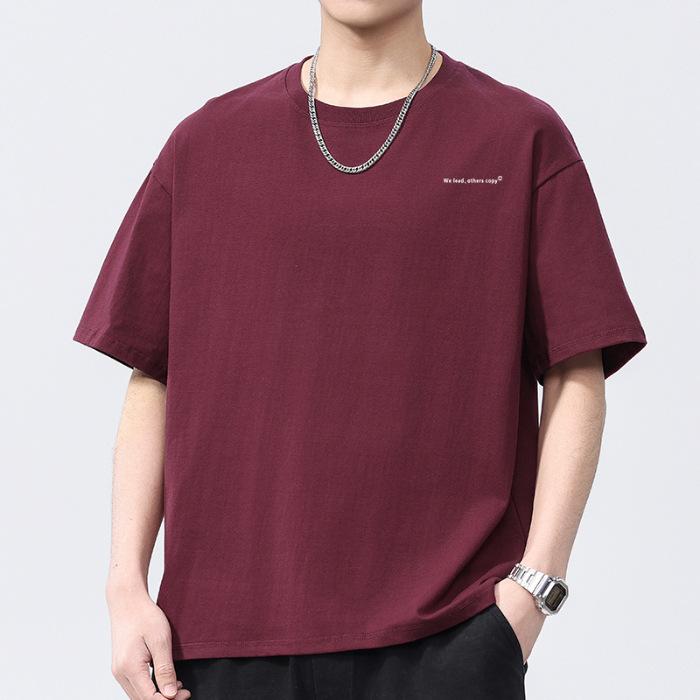 Updated Summer Mens Round Neck Printed Short-sleeved T-shirt Thin Everyday Youth Half-sleeved Blouse