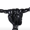 Tooarts Moderne Taucher-Skulptur aus Fiberglas, Dekoration, schwarze Taucherfigur