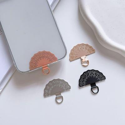 Cordon de téléphone portable en acier inoxydable quatre couleurs - Design de clip de bracelet durable et sécurisé